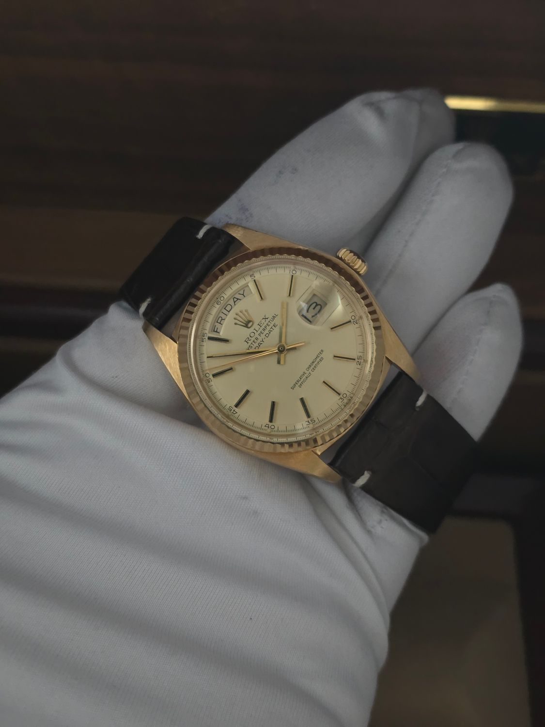 Rolex DayDate 1803 36mm, 18K Gold Original Dial, Circa 1987 Box &amp; Booklets