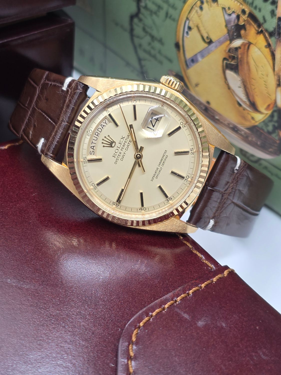 Rolex DayDate 1803 36mm, 18K Gold Original Dial, Circa 1987 Box &amp; Booklets