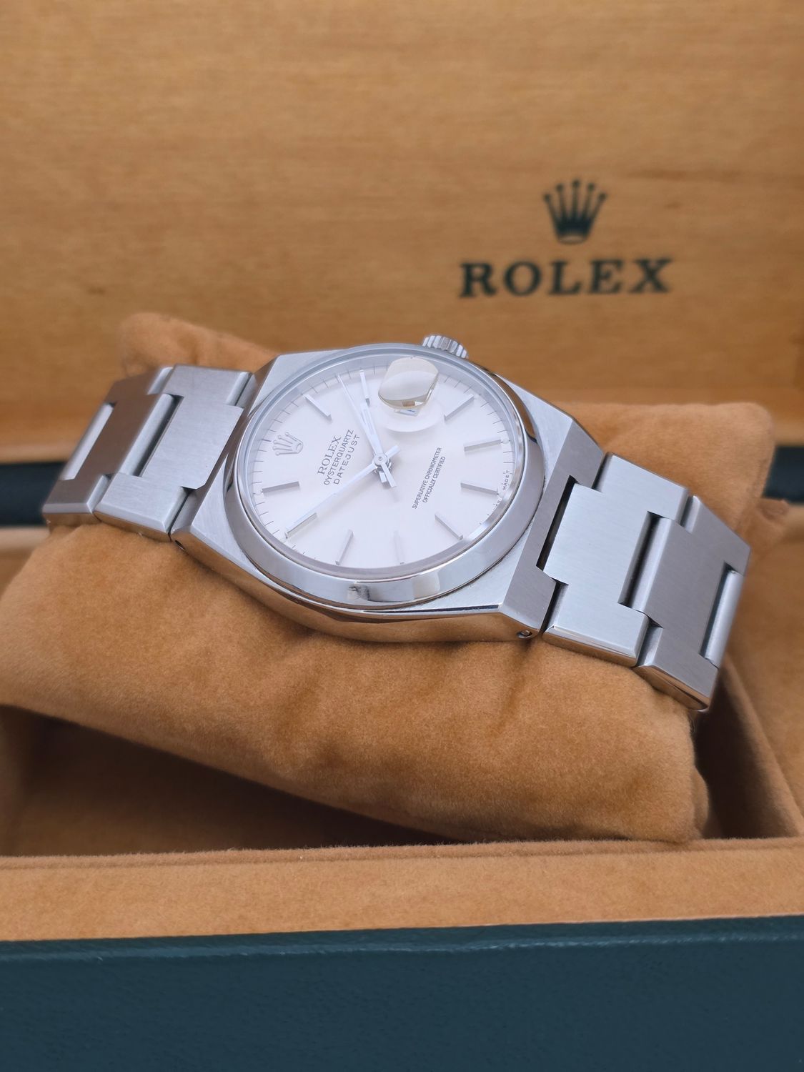 Rolex Oysterquartz Datejust 17000 Steel Watch, Circa 1988 Unpolished