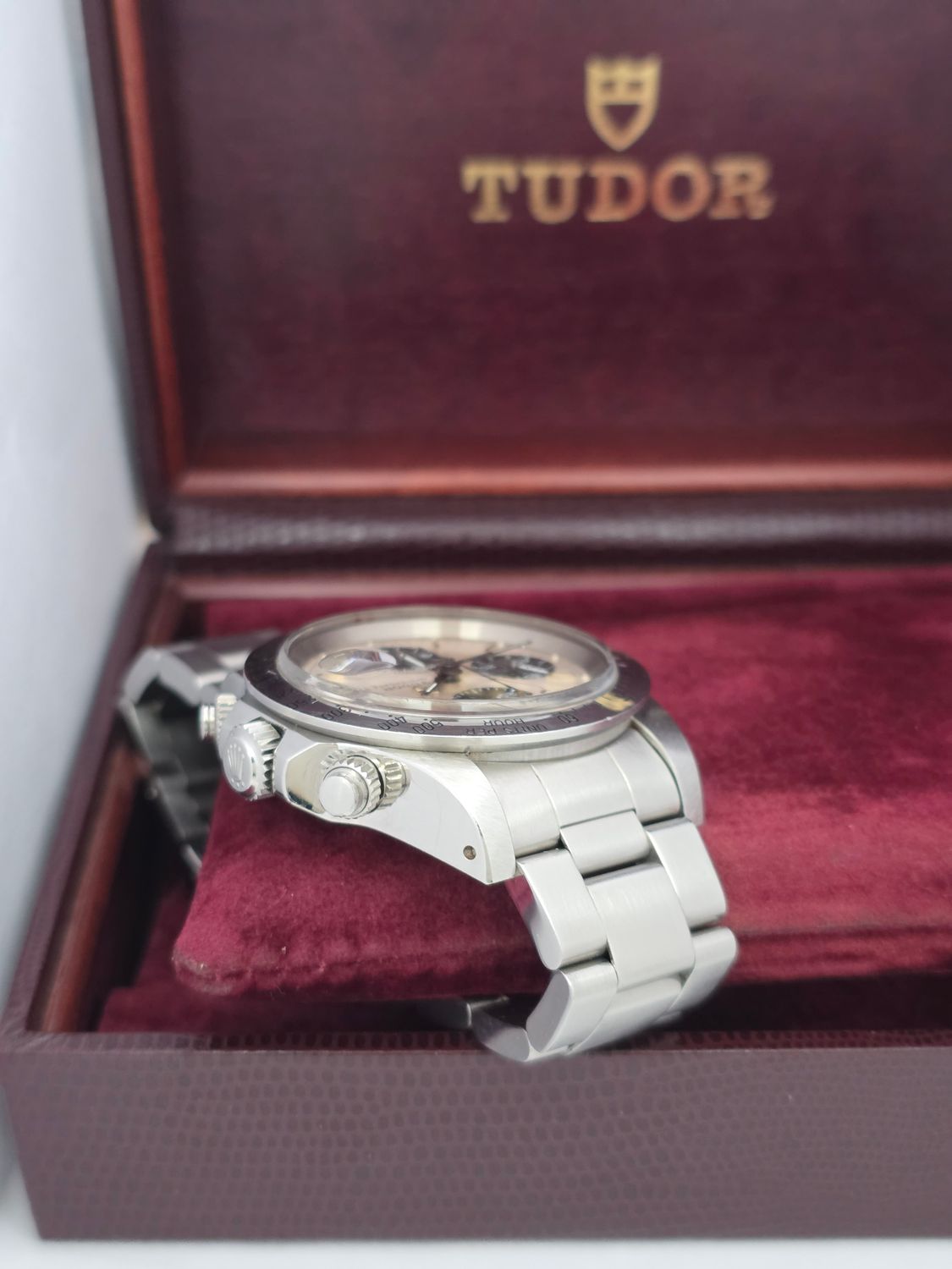 Tudor Oysterdate Chrono 79180 Silver Big Block 40mm, Unpolished Box &amp; Papers