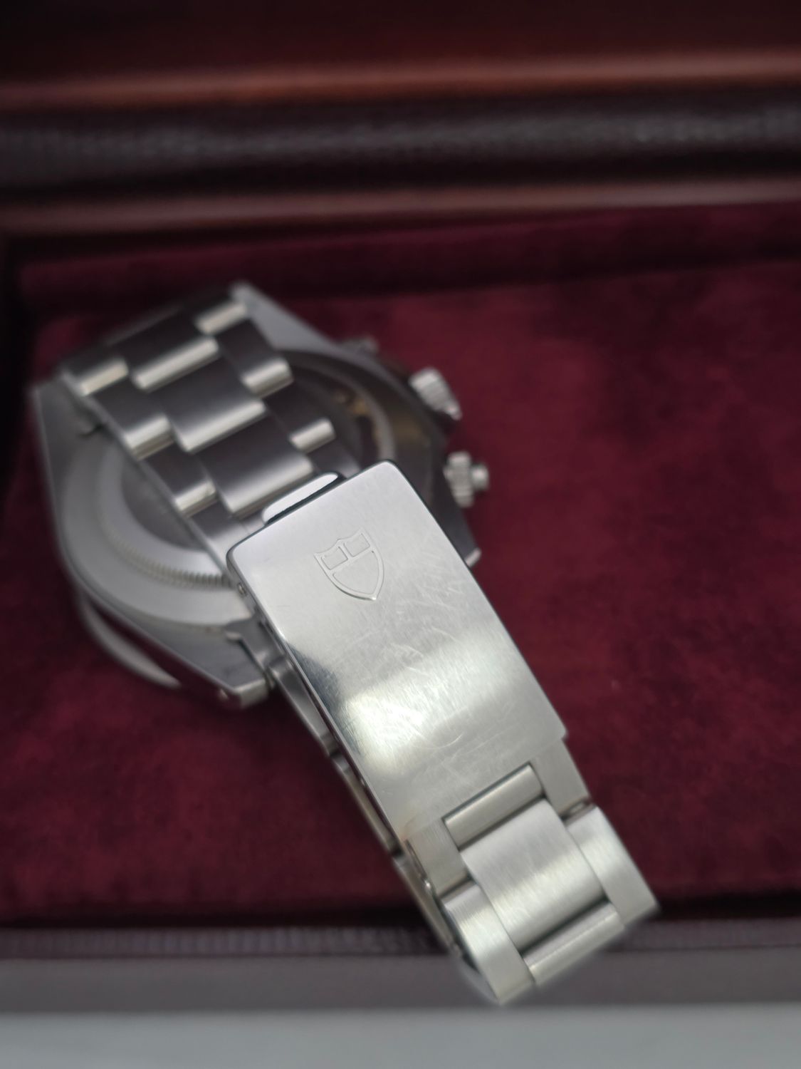 Tudor Oysterdate Chrono 79180 Silver Big Block 40mm, Unpolished Box &amp; Papers