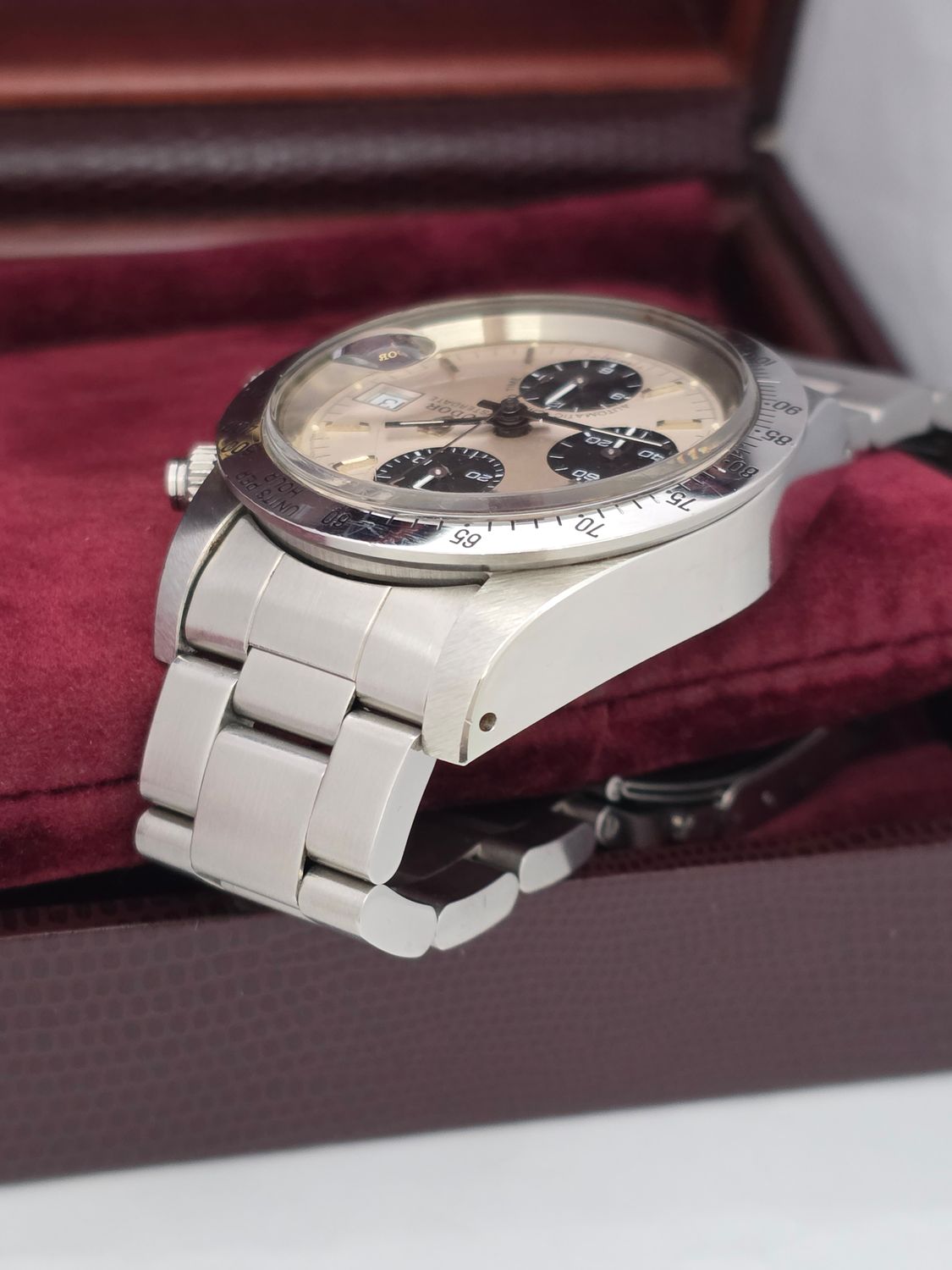 Tudor Oysterdate Chrono 79180 Silver Big Block 40mm, Unpolished Box &amp; Papers