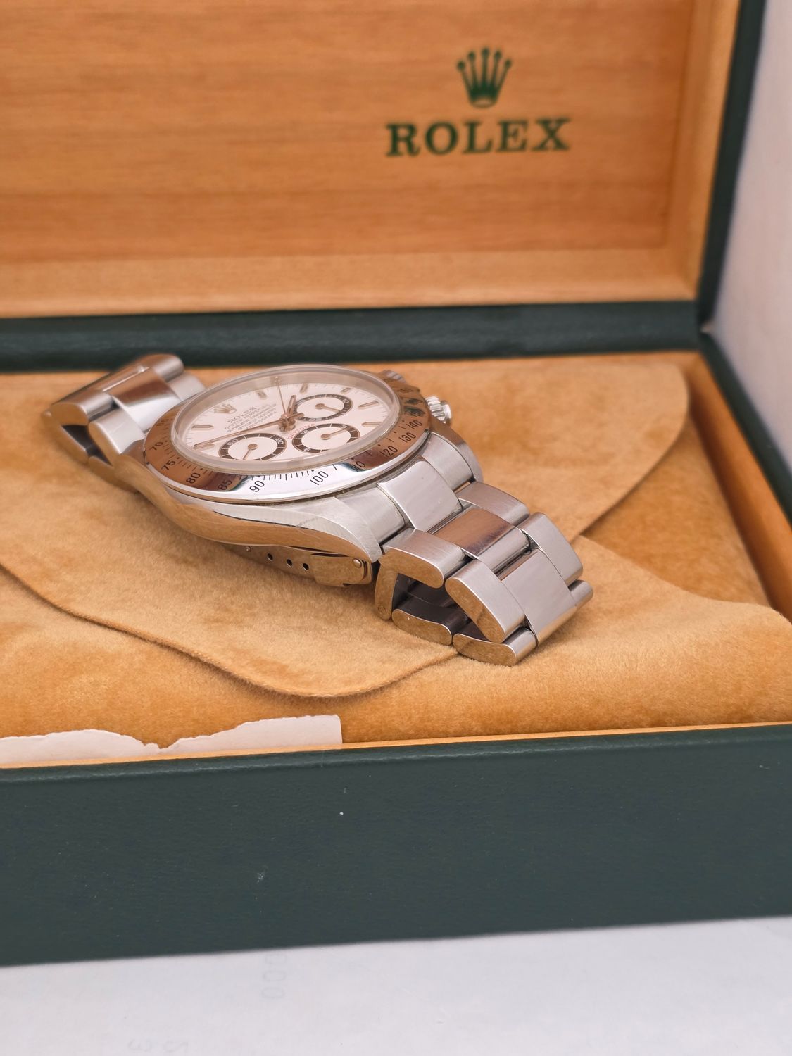 Rolex Daytona 16520 Zenith 40mm White Dial, 1999 Full Collectors Set, Unpolished