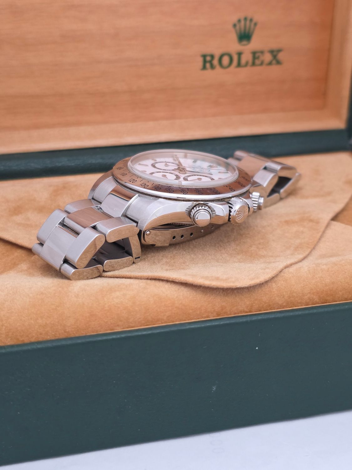 Rolex Daytona 16520 Zenith 40mm White Dial, 1999 Full Collectors Set, Unpolished