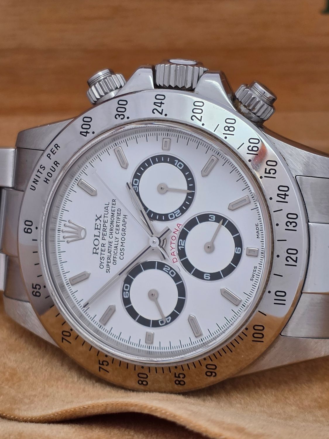 Rolex Daytona 16520 Zenith 40mm White Dial, 1999 Full Collectors Set, Unpolished