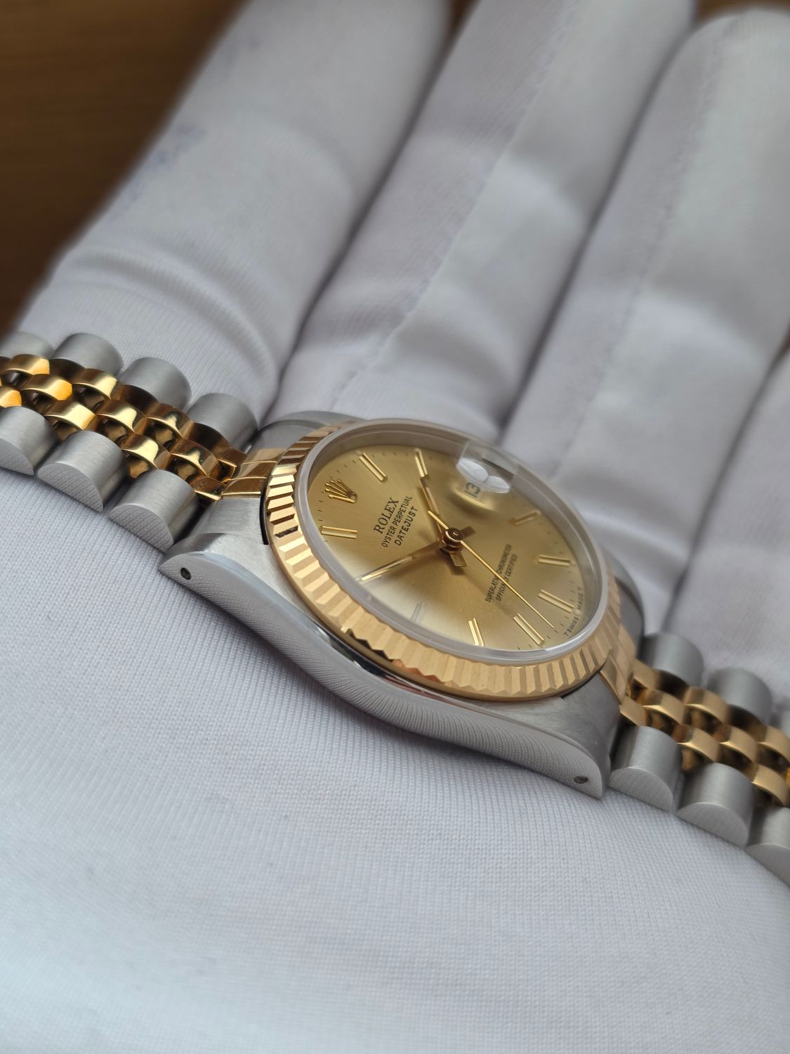 Rolex Datejust 31mm 68273 Champagne Dial NOS Stickered, 1993 Full Set