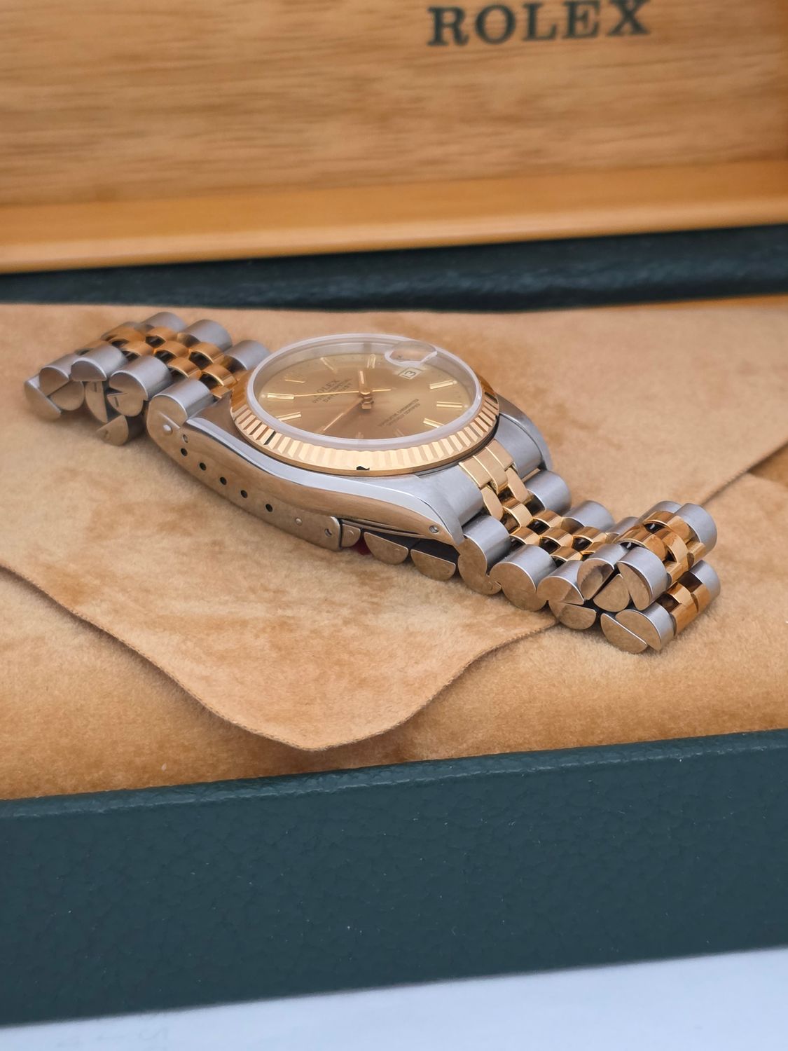 Rolex Datejust 31mm 68273 Champagne Dial NOS Stickered, 1993 Full Set