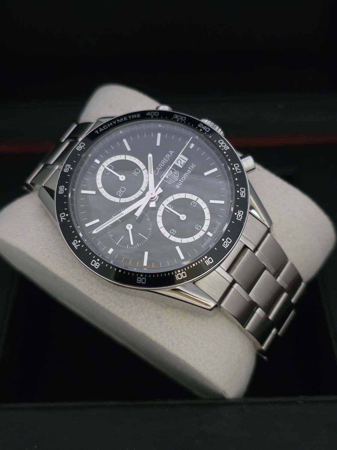 TAG Heuer Carrera CV2010 Chronograph, Black Watch - 2011 Box &amp; Papers