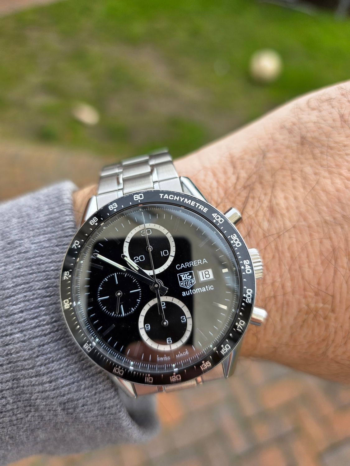 TAG Heuer Carrera CV2010 Chronograph, Black Watch - 2011 Box &amp; Papers