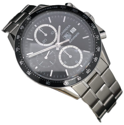 TAG Heuer Carrera CV2010 Chronograph, Black Watch - 2011 Box & Papers TAG Heuer Carrera CV2010 Chronograph, Black Watch - 2011 Box & Papers