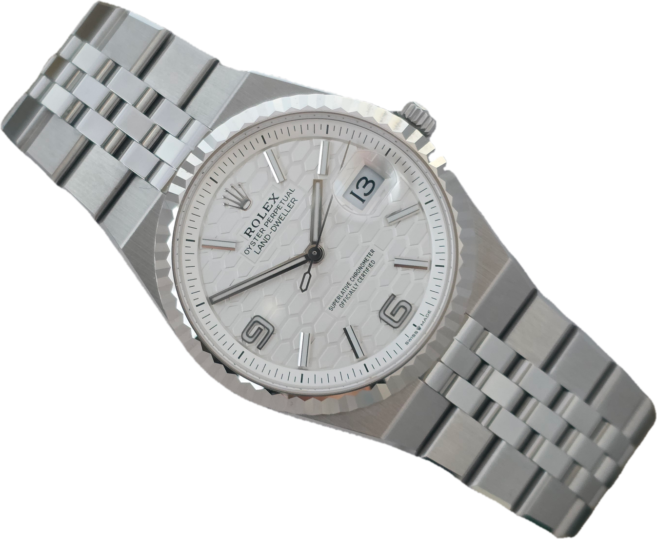 Rolex Land Dweller 127234 Watch 36mm, 2026 Full Set Unworn, 18k Gold Bezel