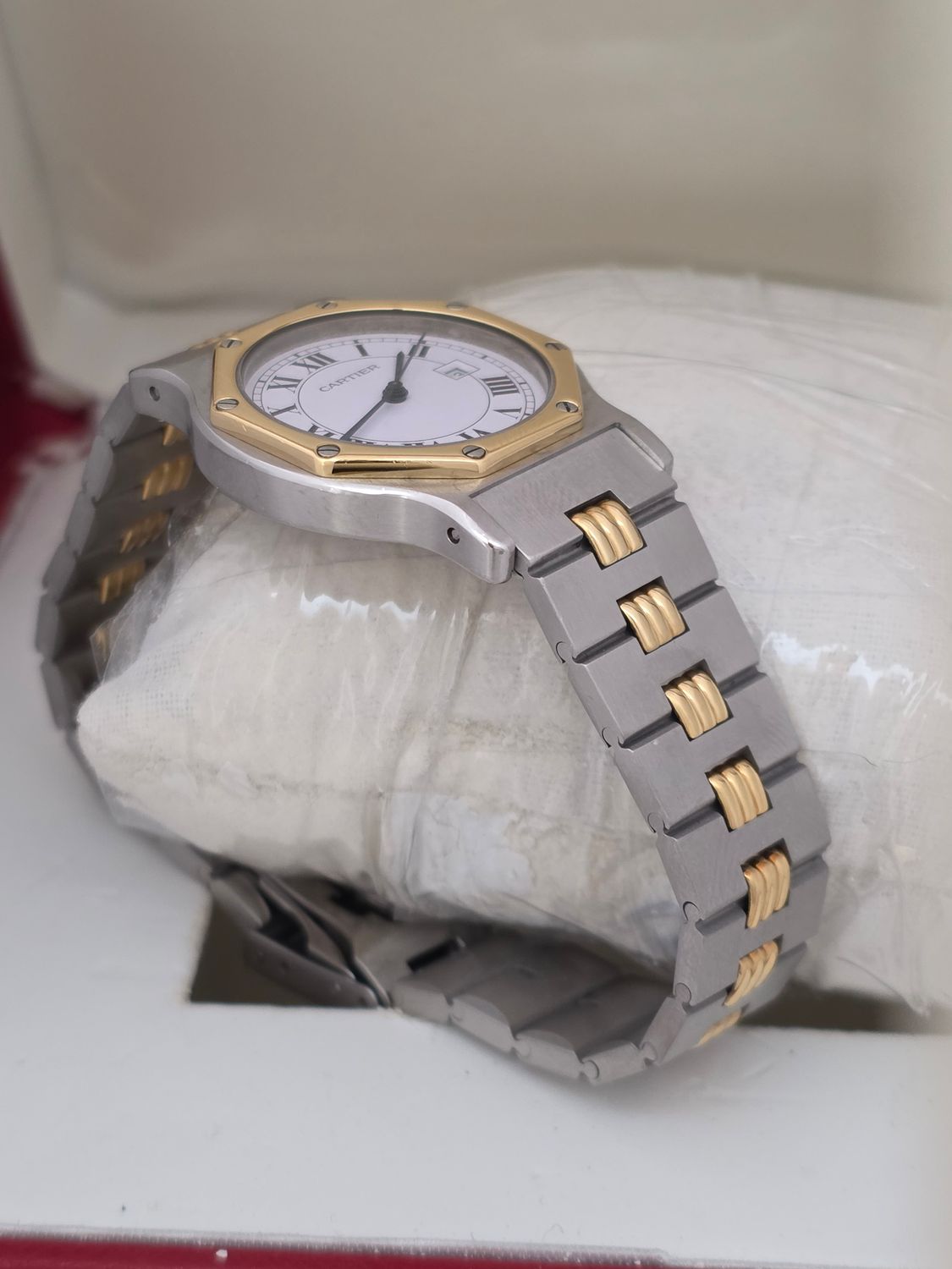 Cartier Santos de Cartier Octagon, White Watch - Ref 2966