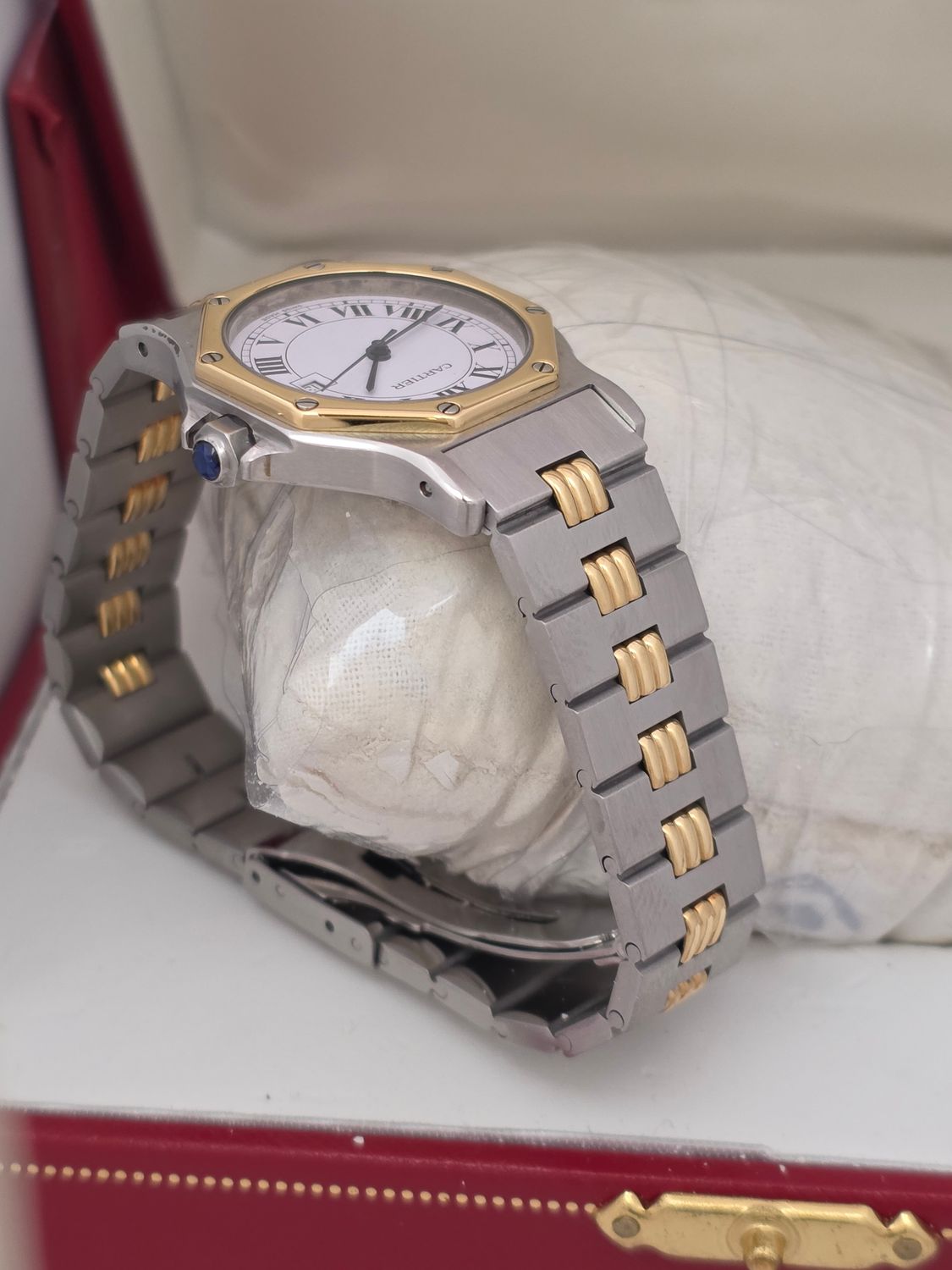 Cartier Santos de Cartier Octagon, White Watch - Ref 2966