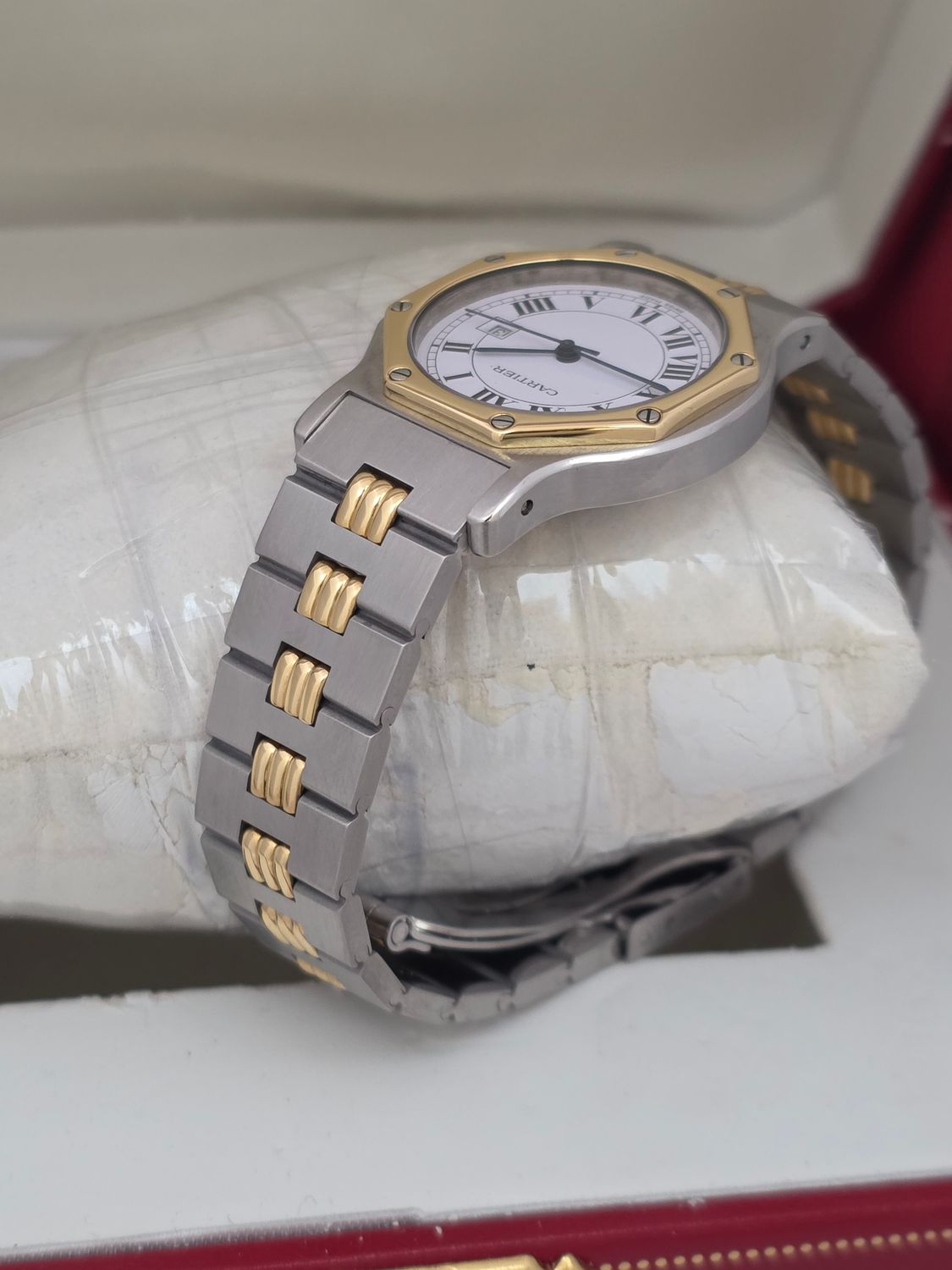 Cartier Santos de Cartier Octagon, White Watch - Ref 2966