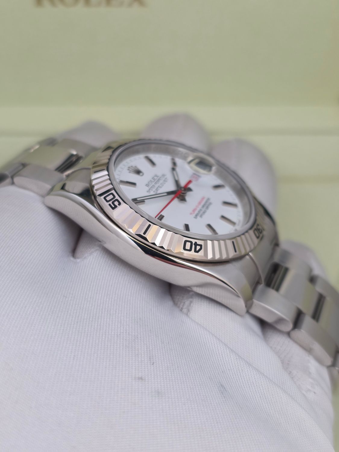 Rolex Datejust 116264 Turn-O-Graph - 2005, NOS Full Set 36mm White Dial