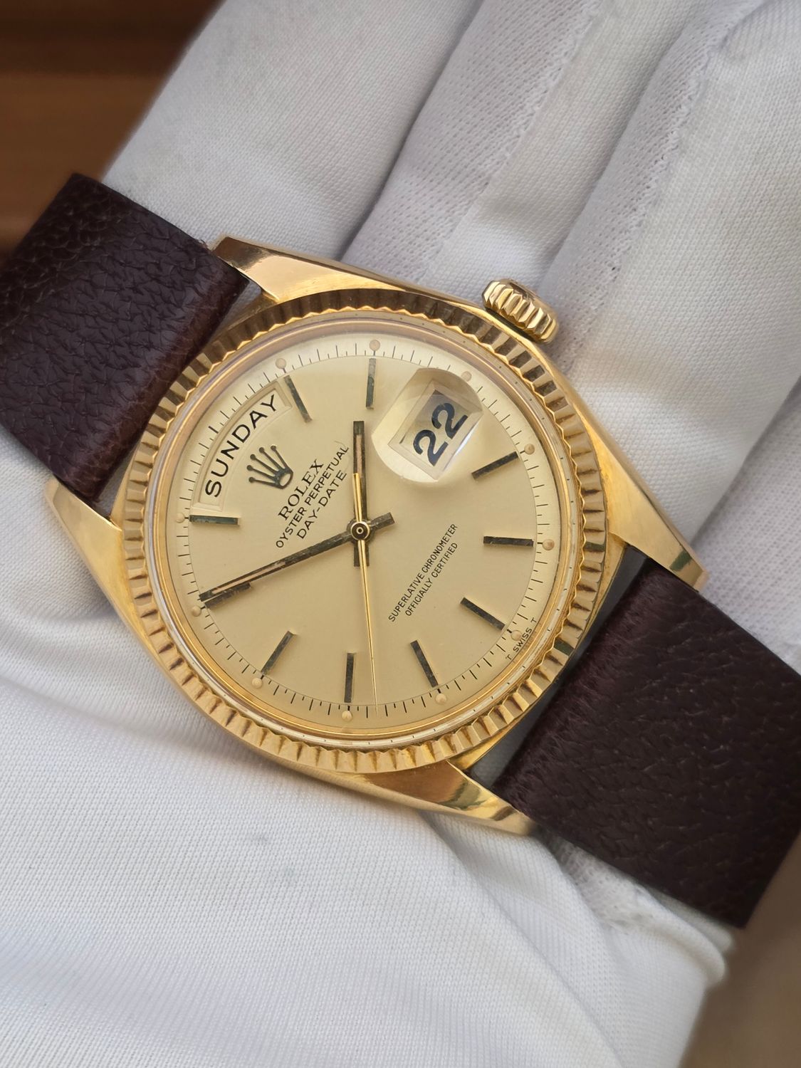 Rolex DayDate 1803 36mm, 18K Gold Original Dial, Circa 1968 Box &amp; Booklets