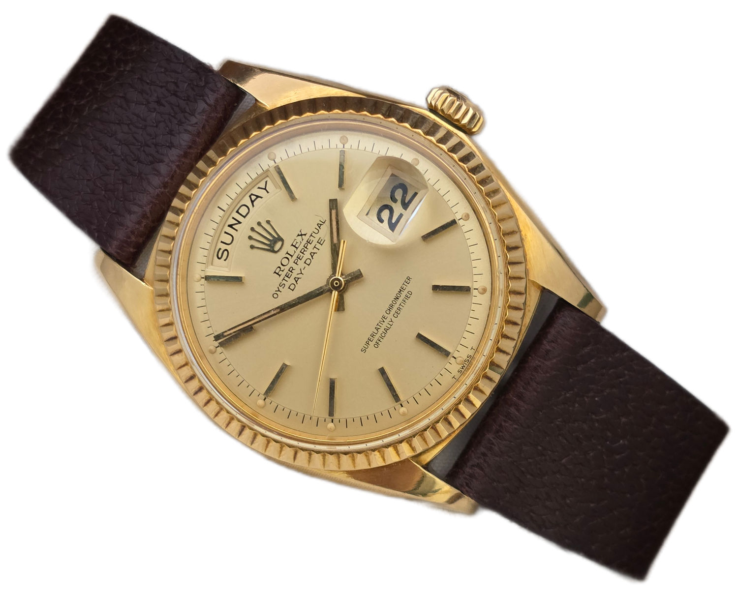 Rolex DayDate 1803 36mm, 18K Gold Original Dial, Circa 1968 Box &amp; Booklets