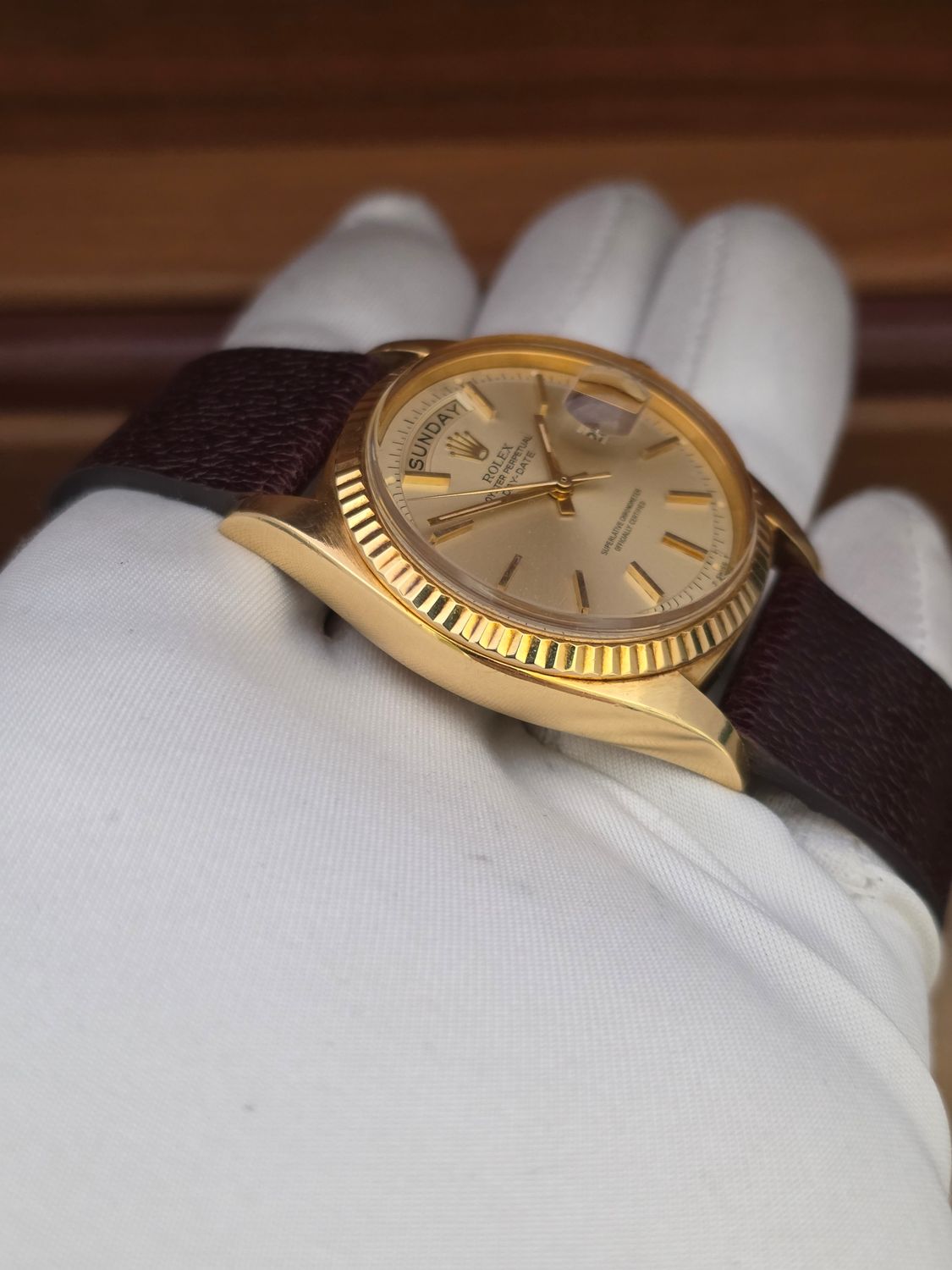 Rolex DayDate 1803 36mm, 18K Gold Original Dial, Circa 1968 Box &amp; Booklets