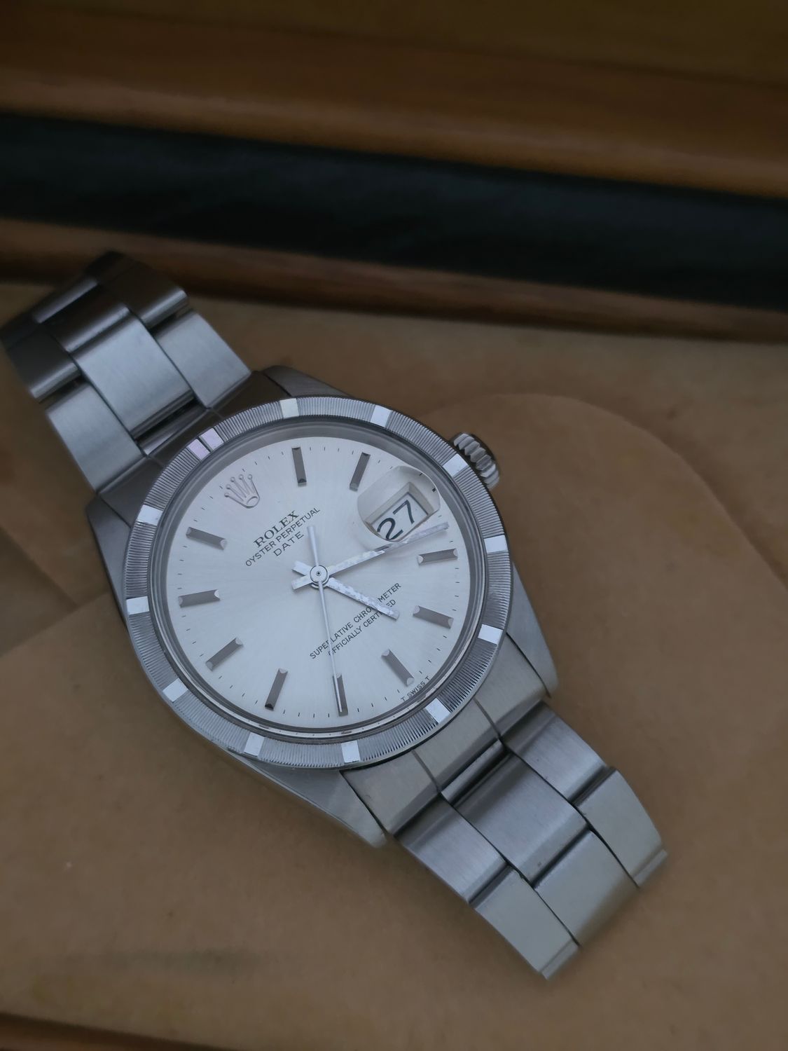 Rolex Oyster Perpetual Date Watch 1501 1971 Automatic Silver Dial, Box &amp; Papers