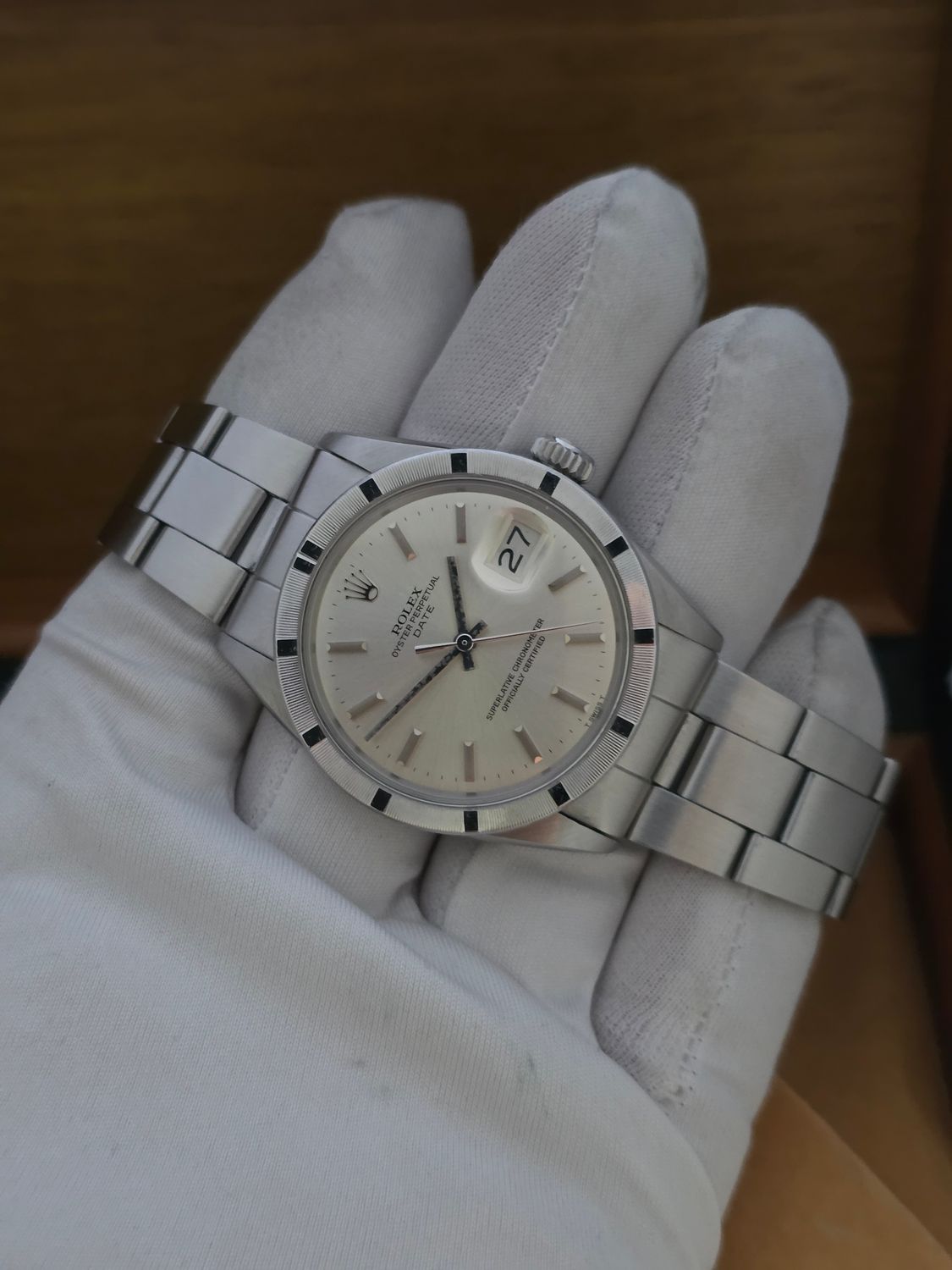 Rolex Oyster Perpetual Date Watch 1501 1971 Automatic Silver Dial, Box &amp; Papers