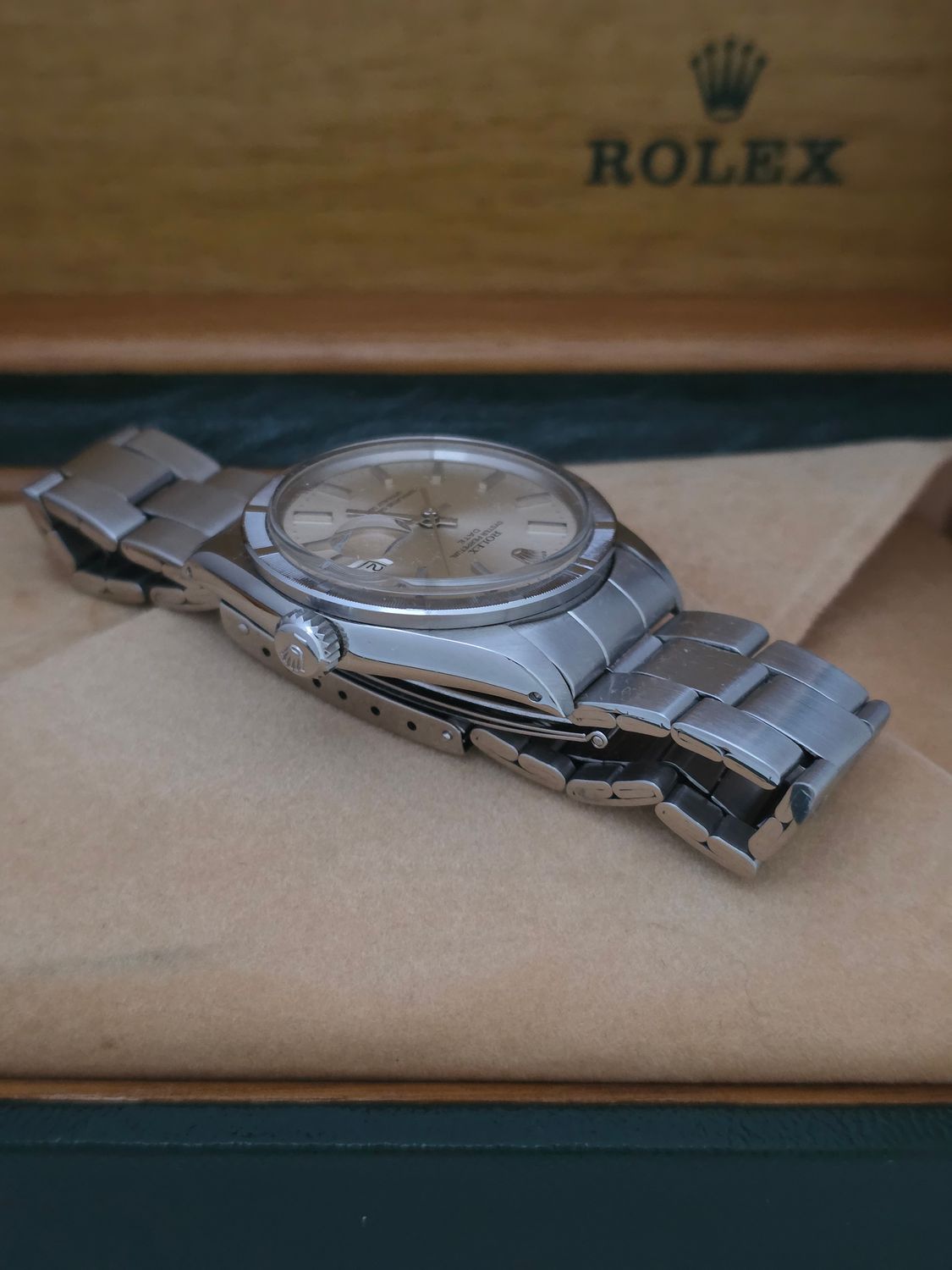 Rolex Oyster Perpetual Date Watch 1501 1971 Automatic Silver Dial, Box &amp; Papers