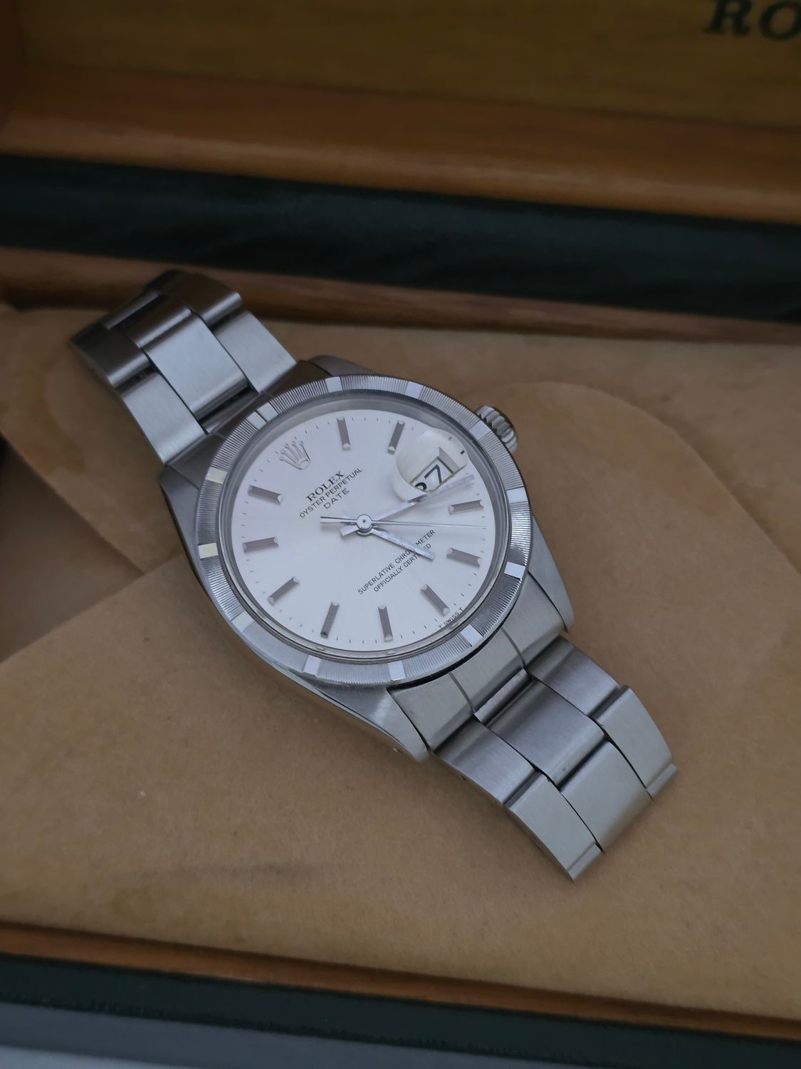 Rolex Oyster Perpetual Date Watch 1501 1971 Automatic Silver Dial, Box &amp; Papers