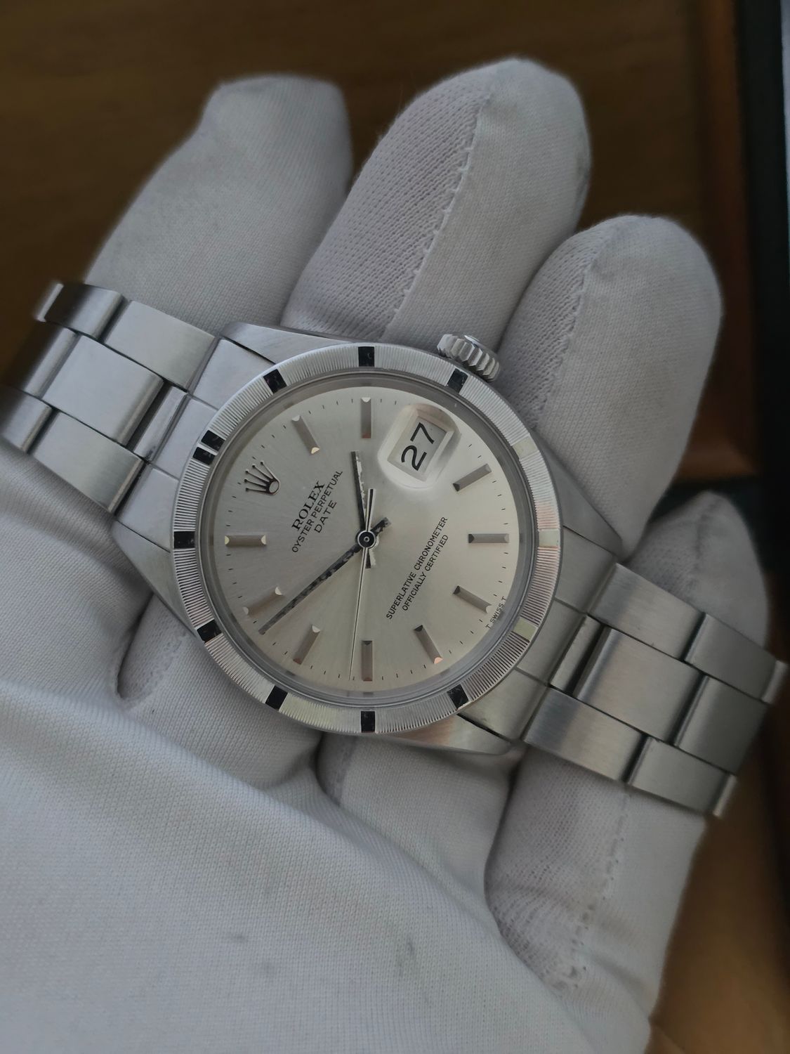 Rolex Oyster Perpetual Date Watch 1501 1971 Automatic Silver Dial, Box &amp; Papers