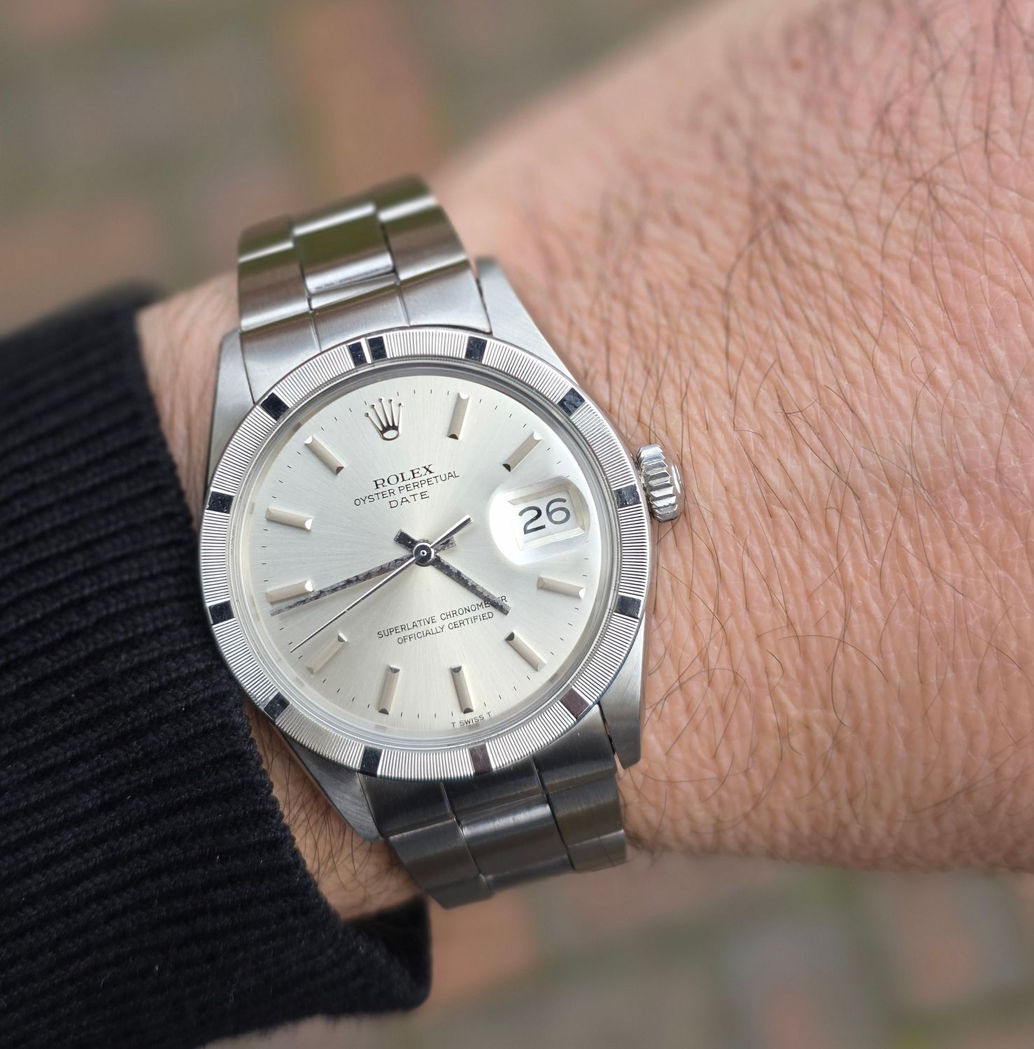 Rolex Oyster Perpetual Date Watch 1501 1971 Automatic Silver Dial, Box &amp; Papers