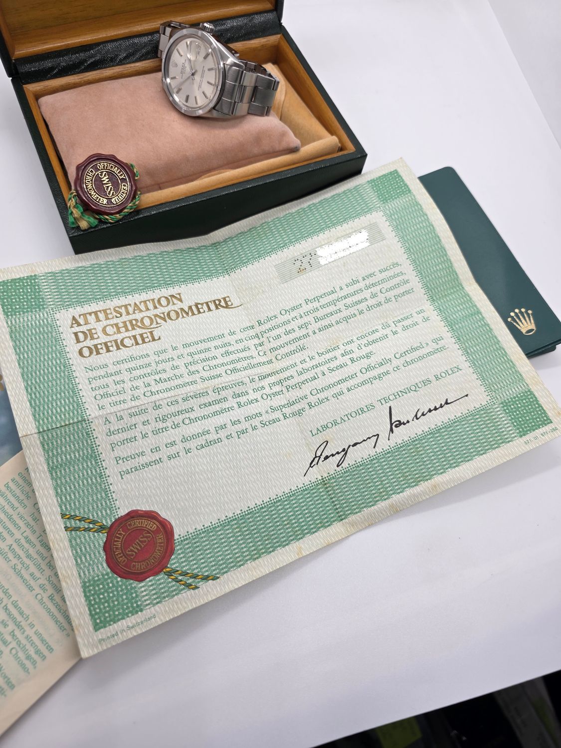 Rolex Oyster Perpetual Date Watch 1501 1971 Automatic Silver Dial, Box &amp; Papers