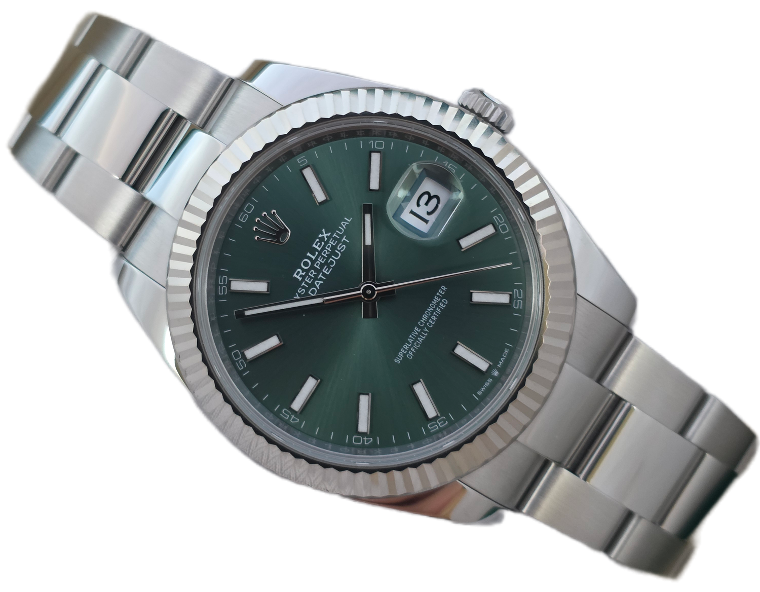 Rolex Datejust 41 126334 Mint Green Dial 2024 Box/Papers/Receipt