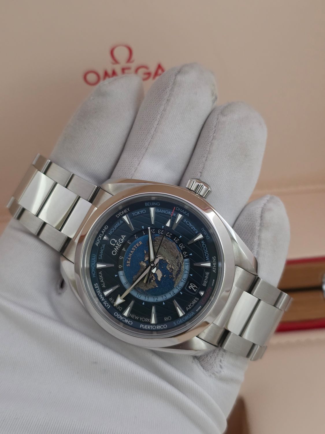 Omega Seamaster Aqua Terra World Timer 220.10.43.22.03.001 Full Set 2021