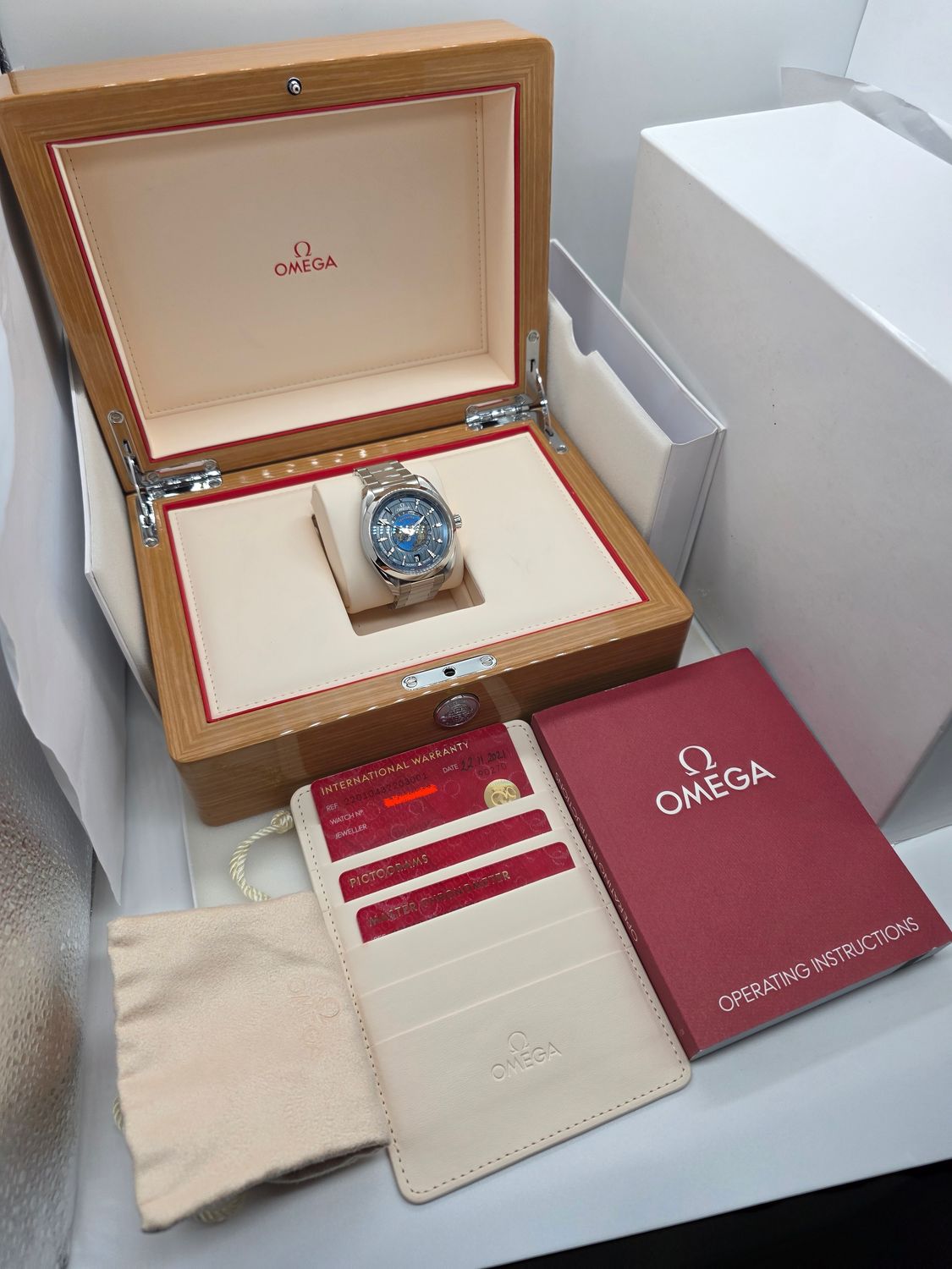 Omega Seamaster Aqua Terra World Timer 220.10.43.22.03.001 Full Set 2021