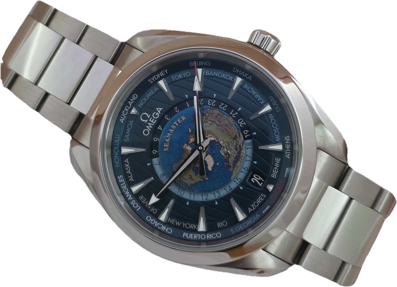 Omega Seamaster Aqua Terra World Timer 220.10.43.22.03.001 Full Set 2021