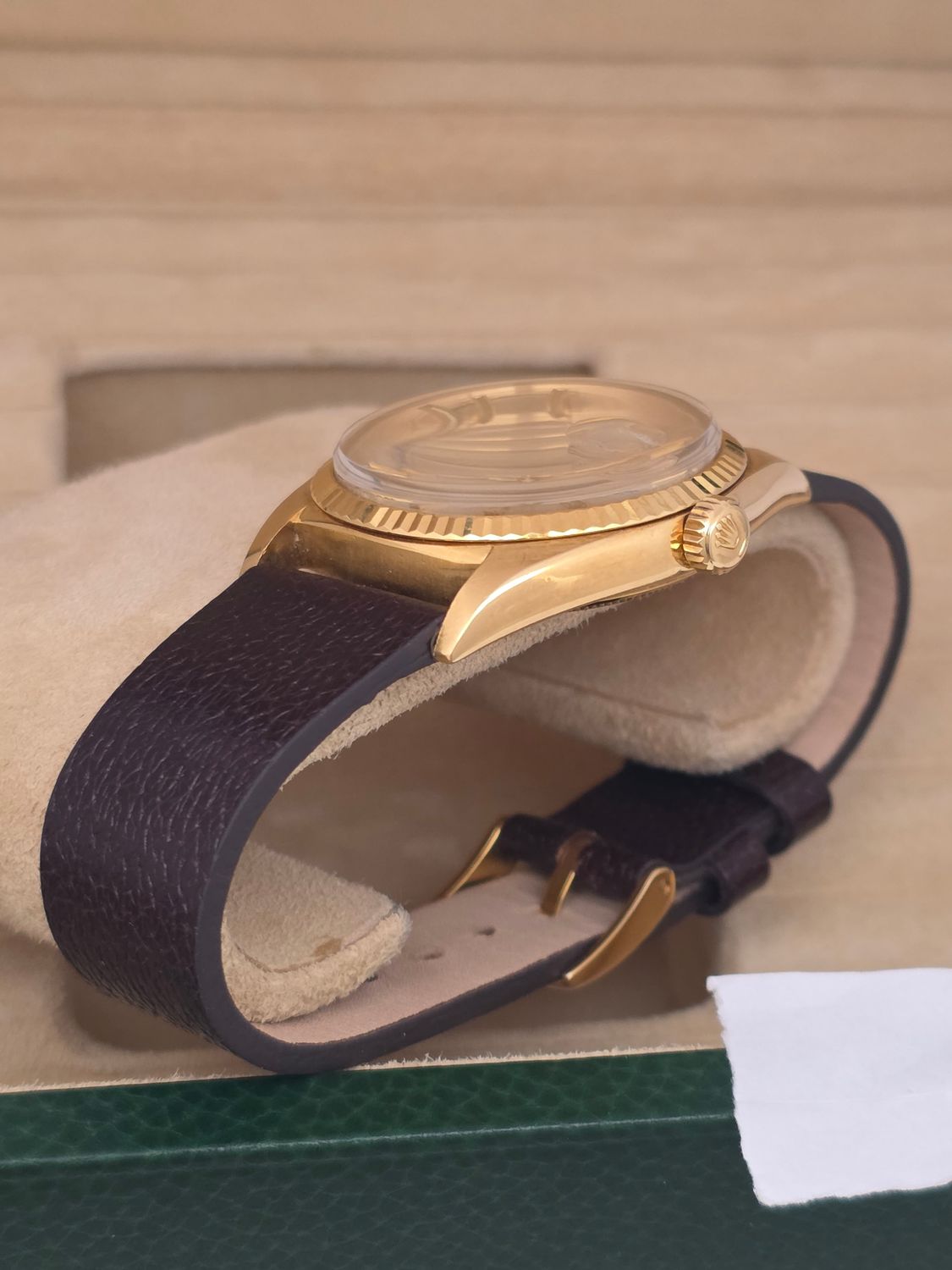 Rolex Datejust Ref 1601 36mm, 1972 Solid 18k Gold, Rare Silver 'Wideboy' Dial