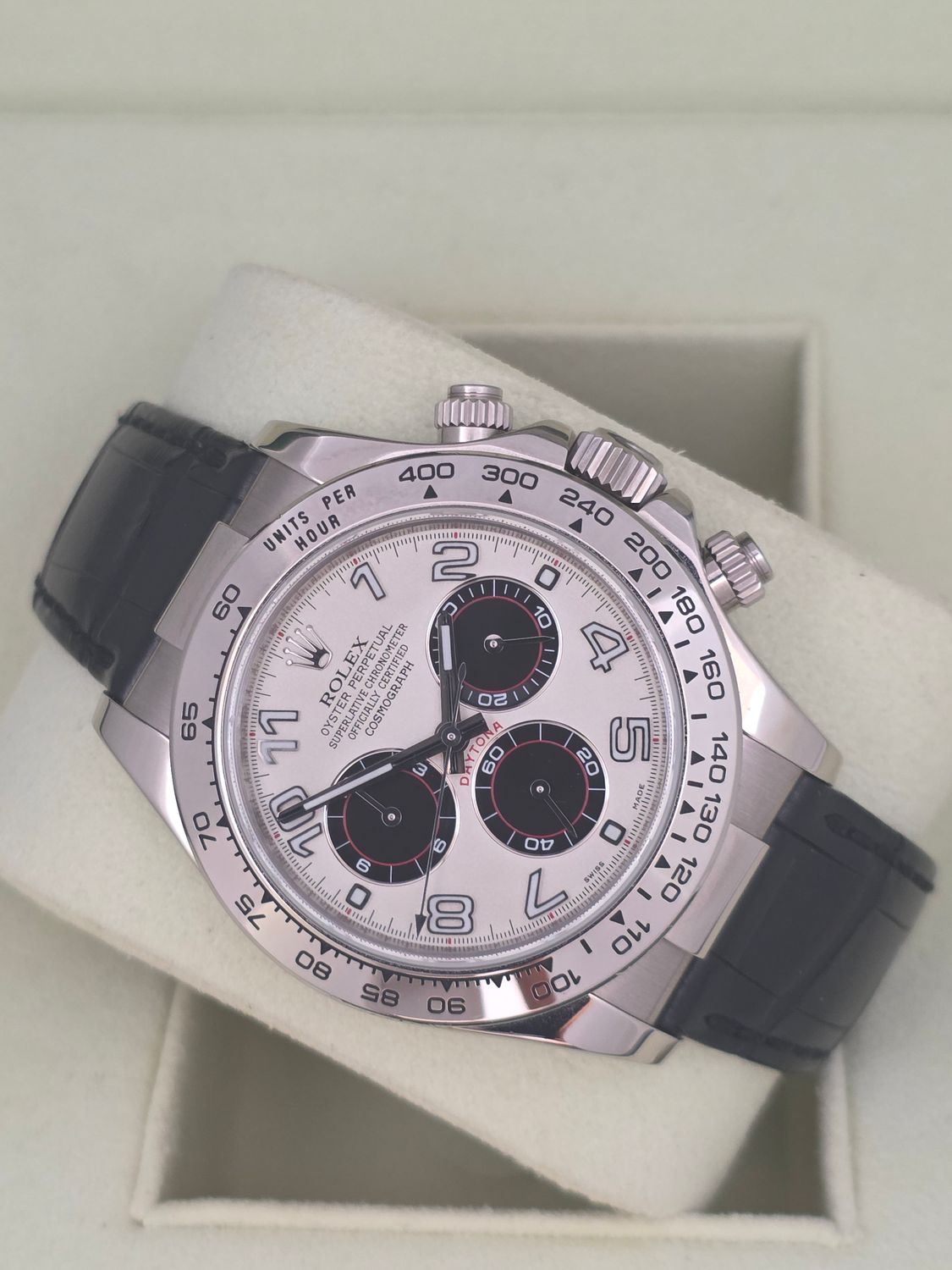 Rolex Daytona 116519, White Gold 40mm, Racing Panda Dial, 2009 Collectors Set