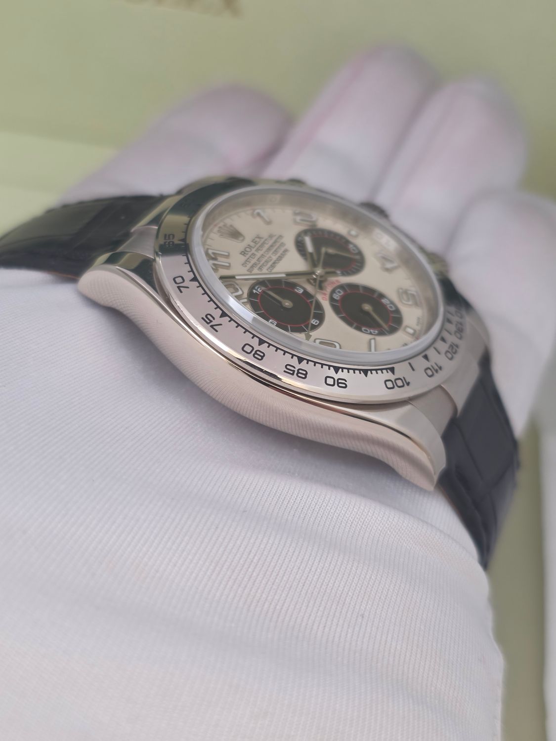 Rolex Daytona 116519, White Gold 40mm, Racing Panda Dial, 2009 Collectors Set