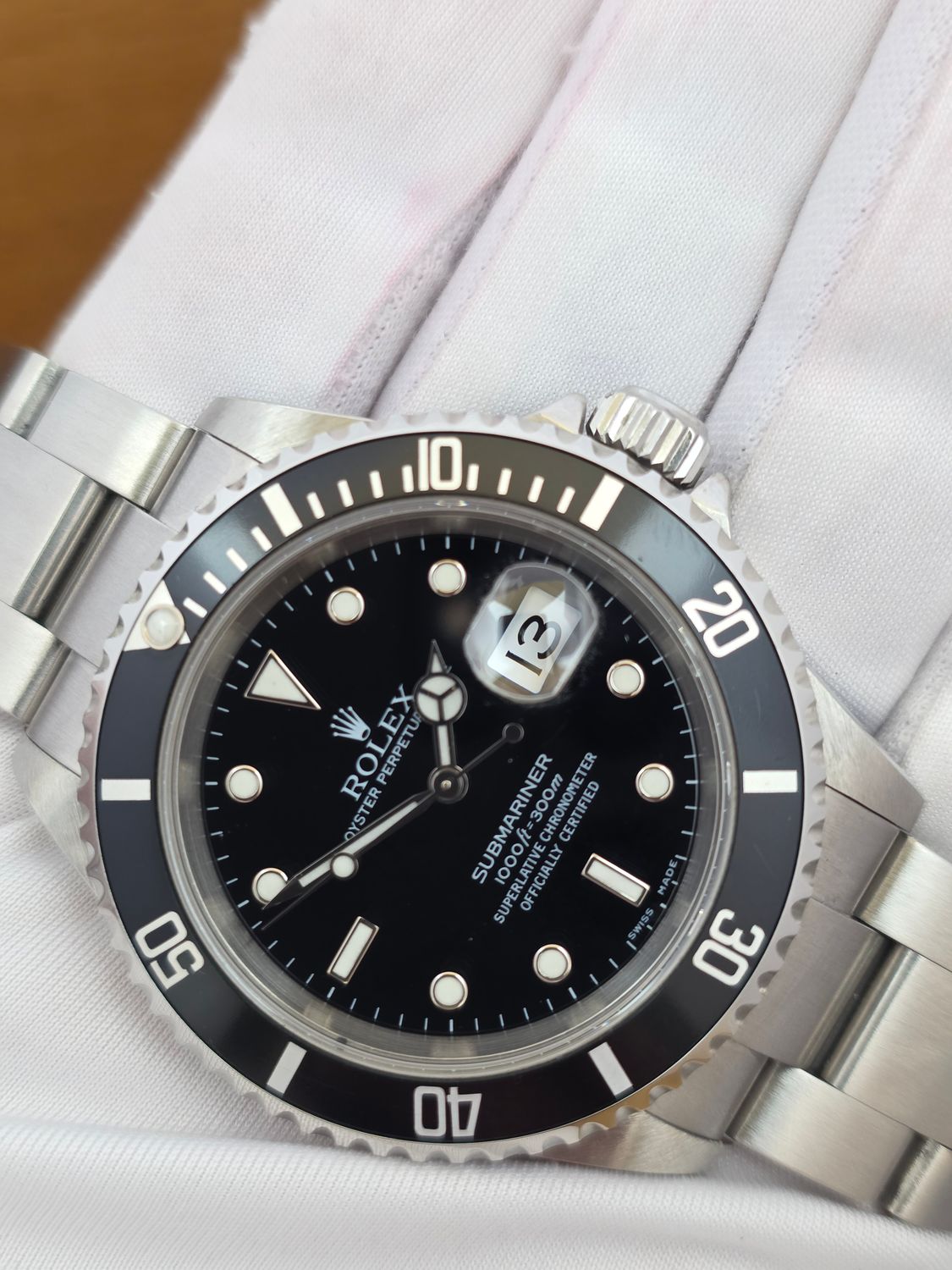 Rolex Submariner Date 16610 40mm Black Bezel, Circa 2003