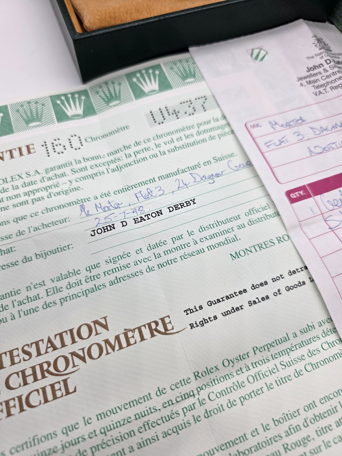 Rolex Submariner Date 16610 40mm Black Bezel, 1998 Full Set