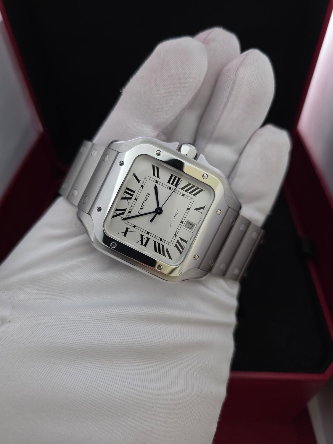 Cartier Santos De Cartier WSSA0018 Large, 2021 Full Set Excellent Condition