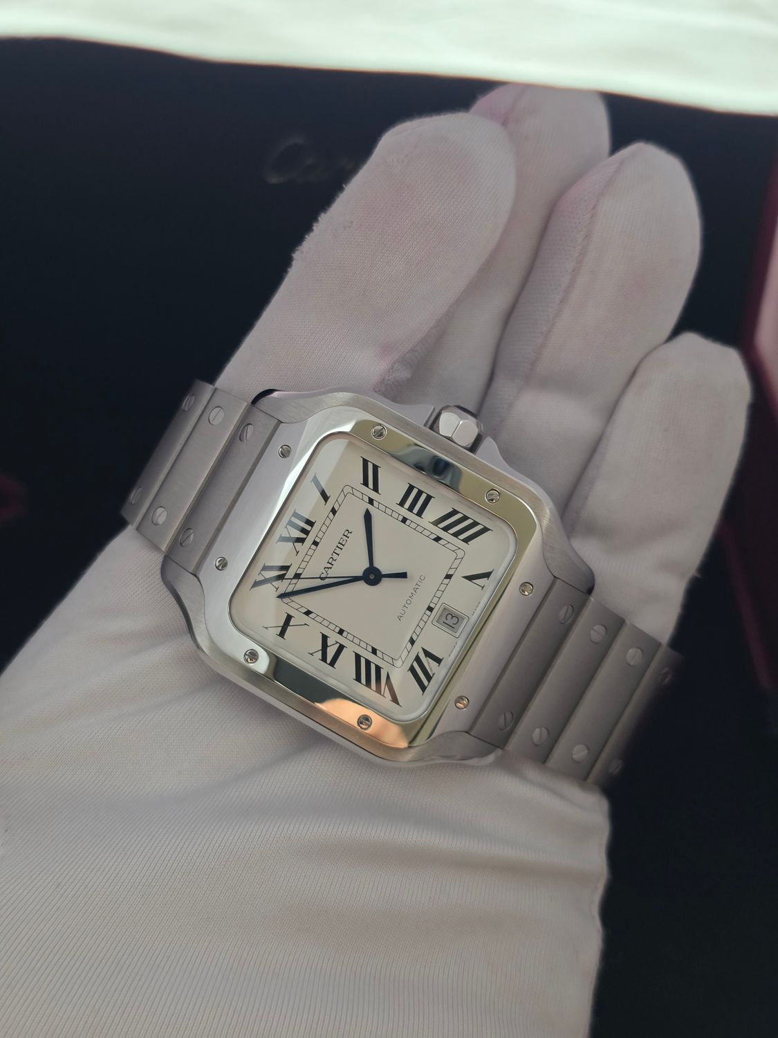 Cartier Santos De Cartier WSSA0018 Large, 2021 Full Set Excellent Condition