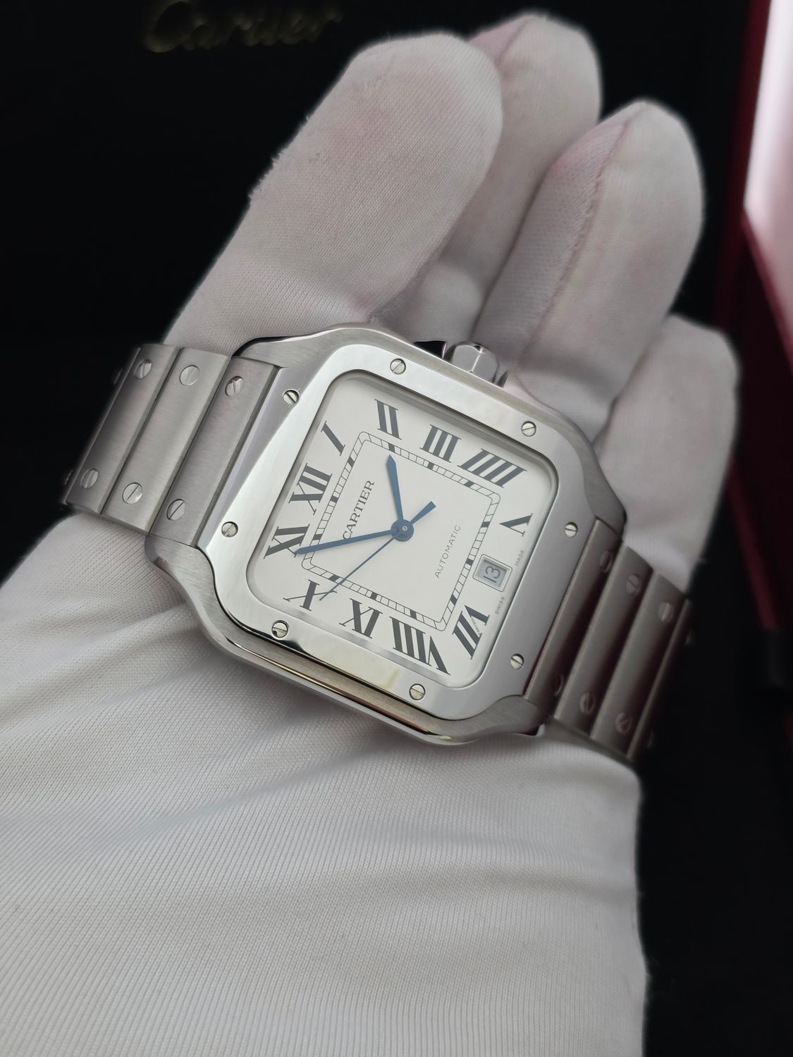 Cartier Santos De Cartier WSSA0018 Large, 2021 Full Set Excellent Condition