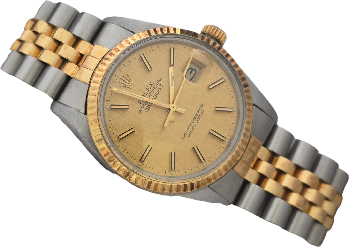Rolex Datejust 16013 Watch - 1984 Linen Dial, Box &amp; Papers