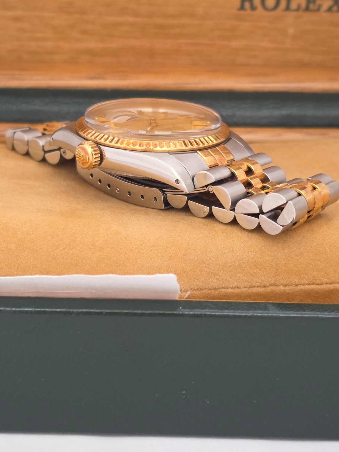 Rolex Datejust 16013 Watch - 1984 Linen Dial, Box &amp; Papers