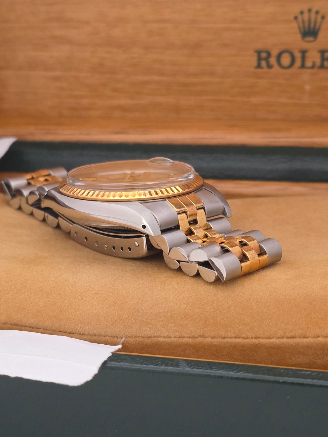 Rolex Datejust 16013 Watch - 1984 Linen Dial, Box &amp; Papers