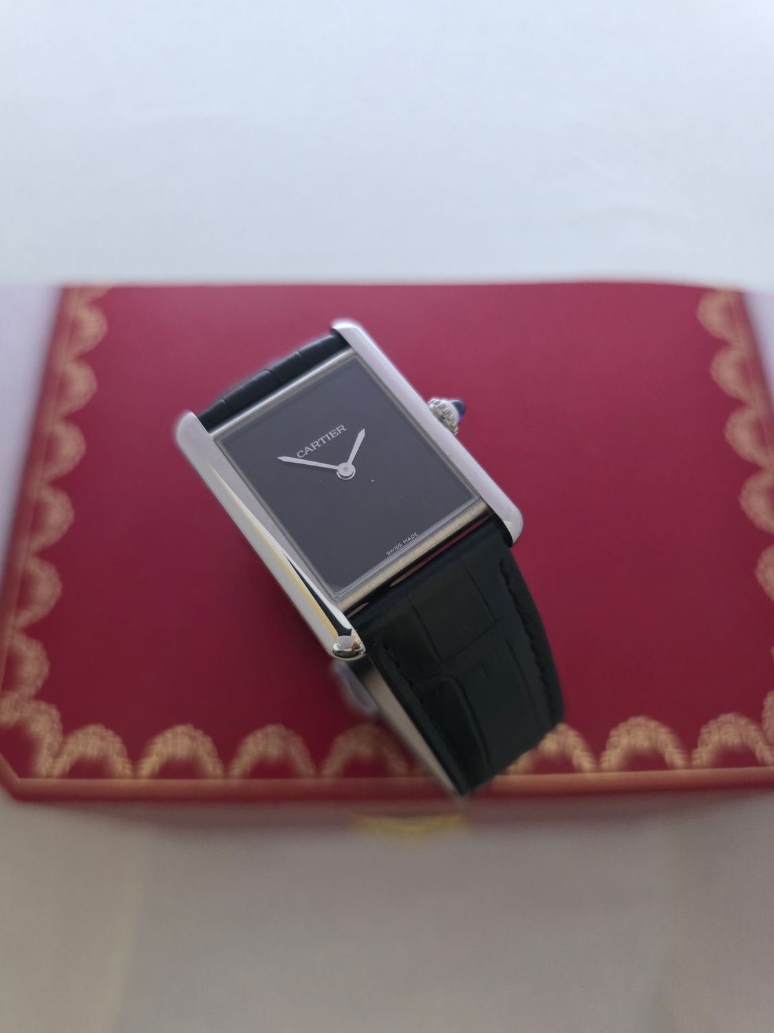 Cartier Tank Must Black Watch - WSTA0072 2022 Large Model Watch, Box &amp; Receipt