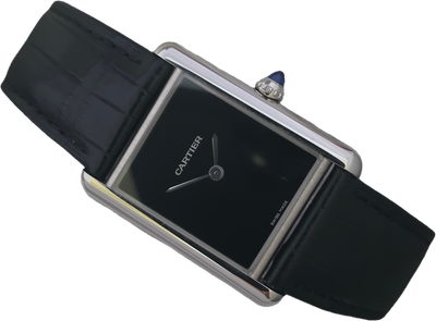 Cartier Tank Must Black Watch - WSTA0072 2022 Large Model Watch, Box &amp; Receipt