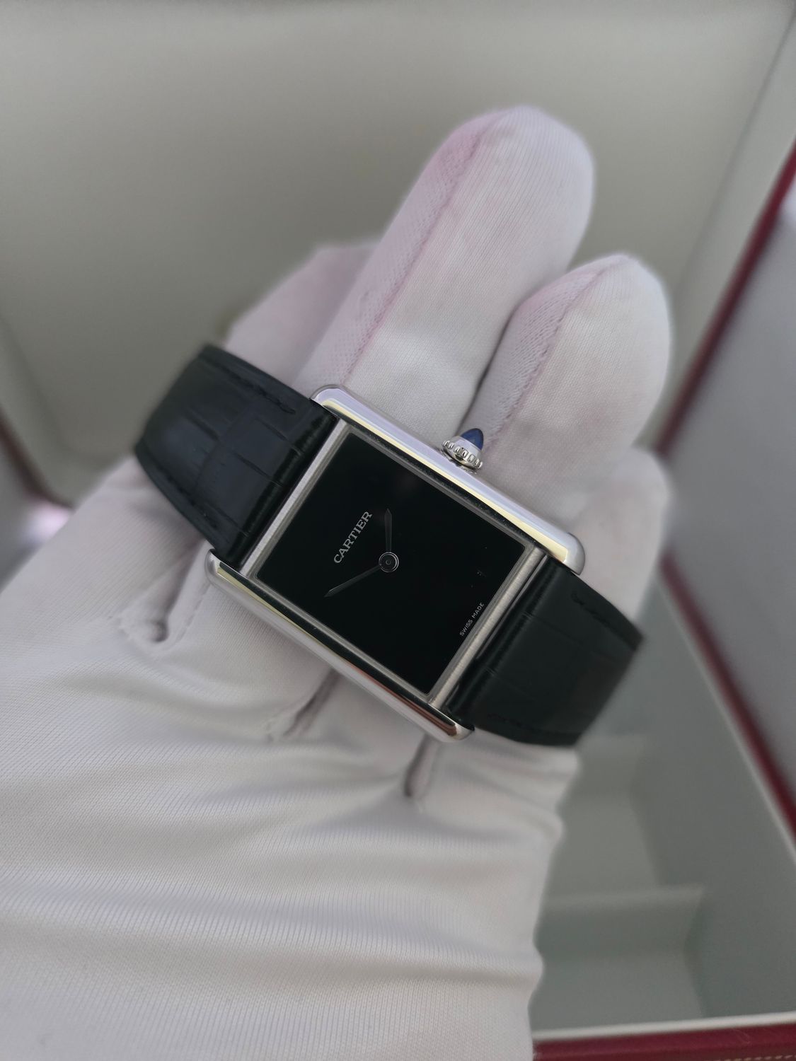 Cartier Tank Must Black Watch - WSTA0072 2022 Large Model Watch, Box &amp; Receipt