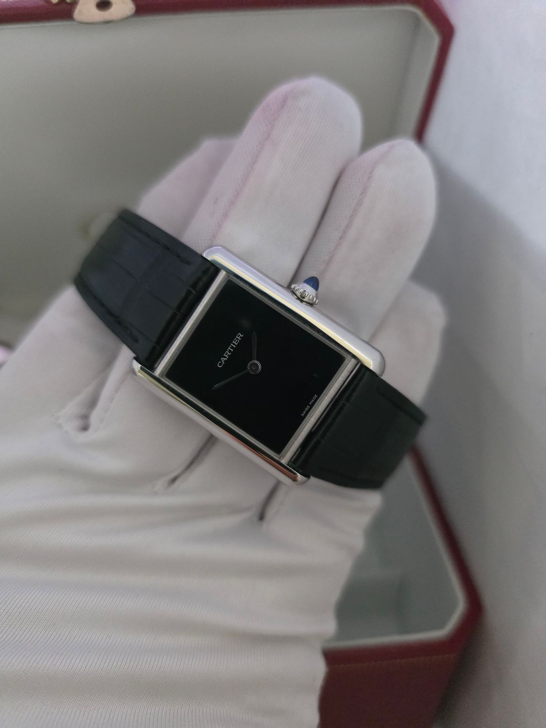 Cartier Tank Must Black Watch - WSTA0072 2022 Large Model Watch, Box &amp; Receipt