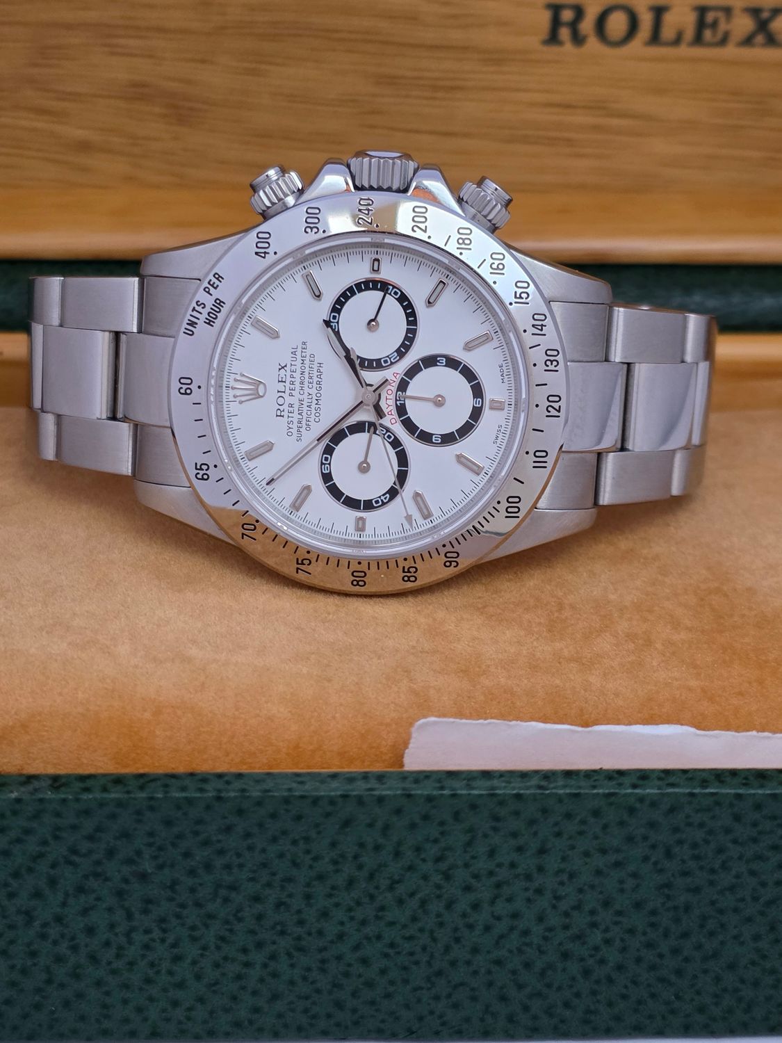 Rolex Zenith Daytona 16520 White Dial, 2000 Full Collectors Set, Rolex Service