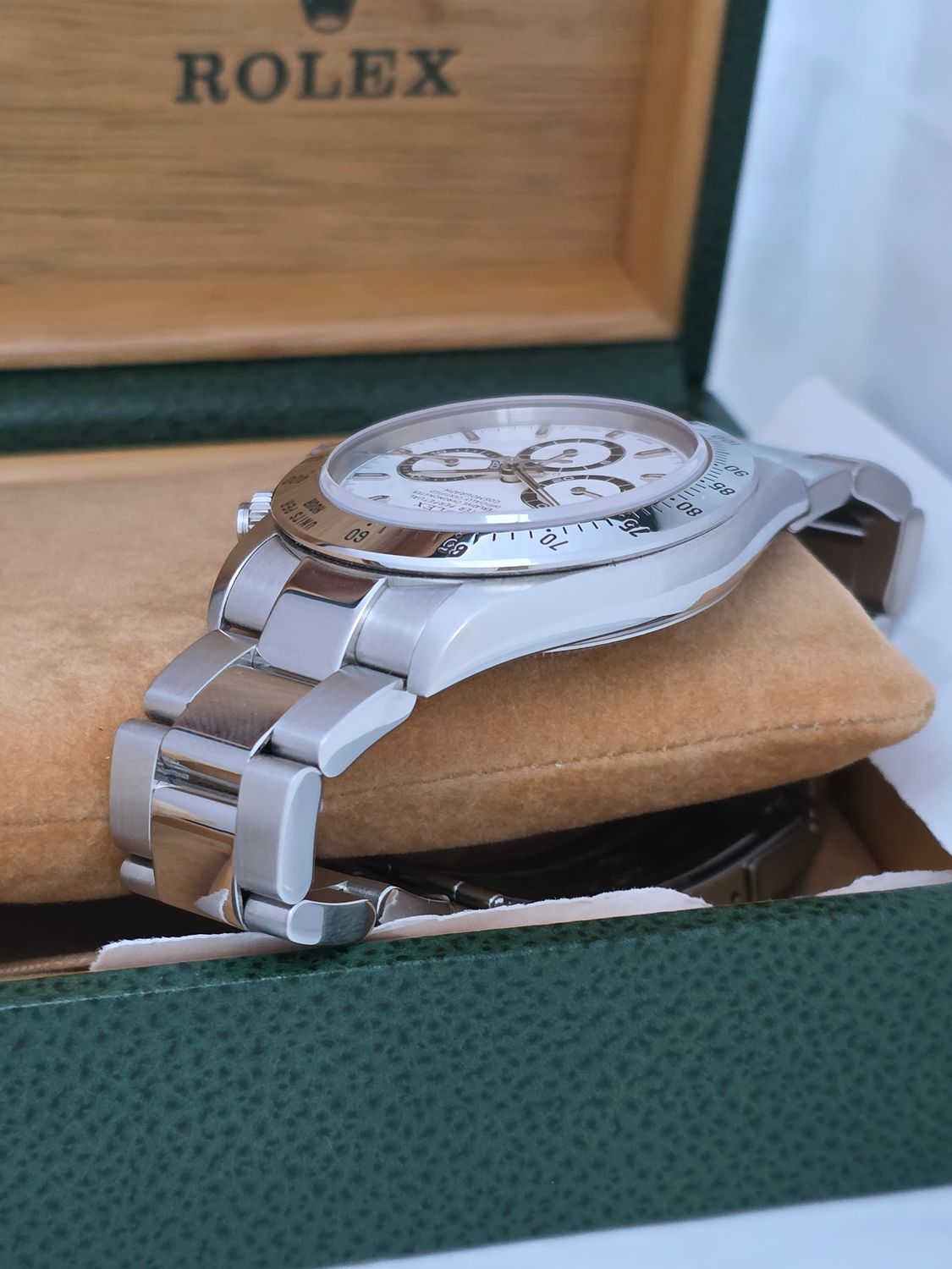 Rolex Zenith Daytona 16520 White Dial, 2000 Full Collectors Set, Rolex Service